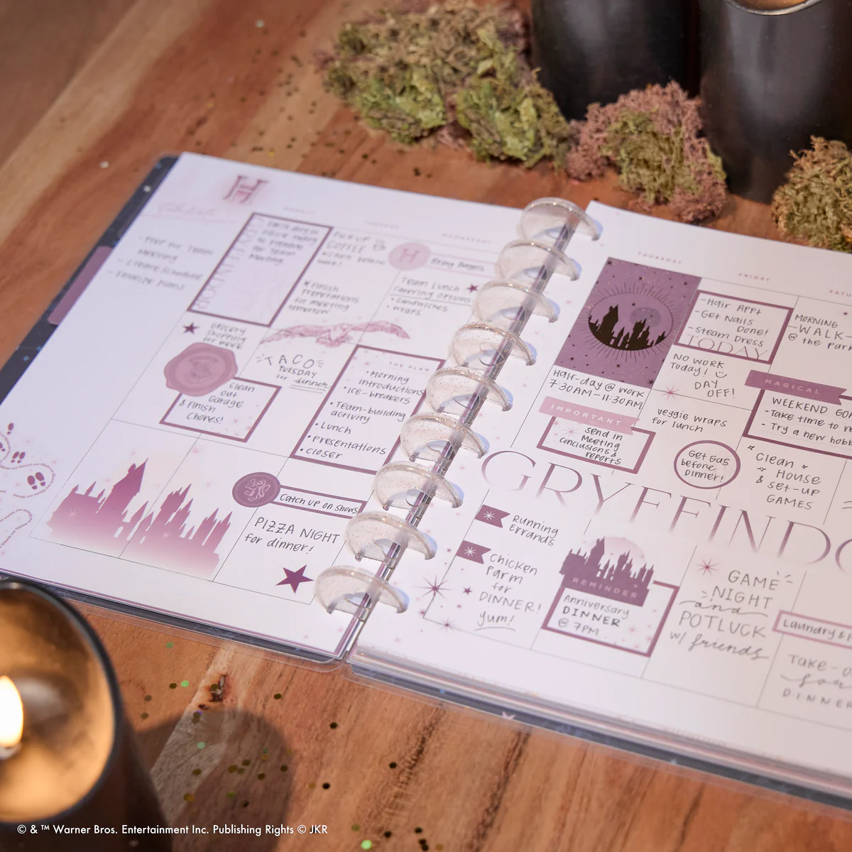 Undated Harry Potter Customizable Planner - Classic Vertical Layout - 12 Months - Image 2