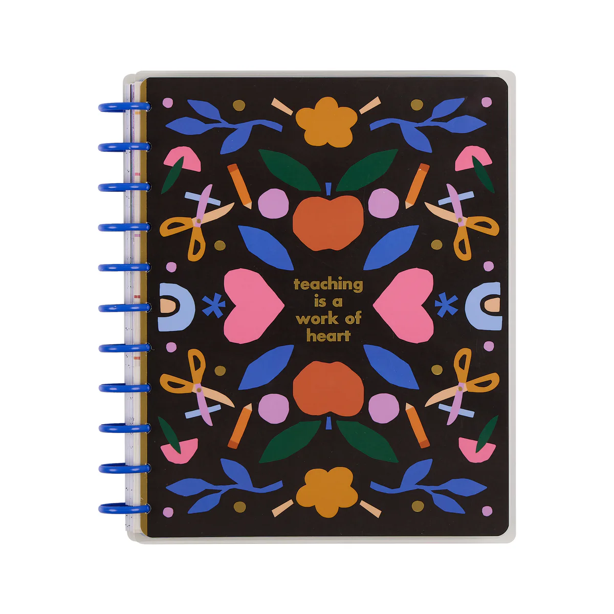 Undated Heart Work Customizable Teacher Planner - Big Teacher Layout - 12 Months
