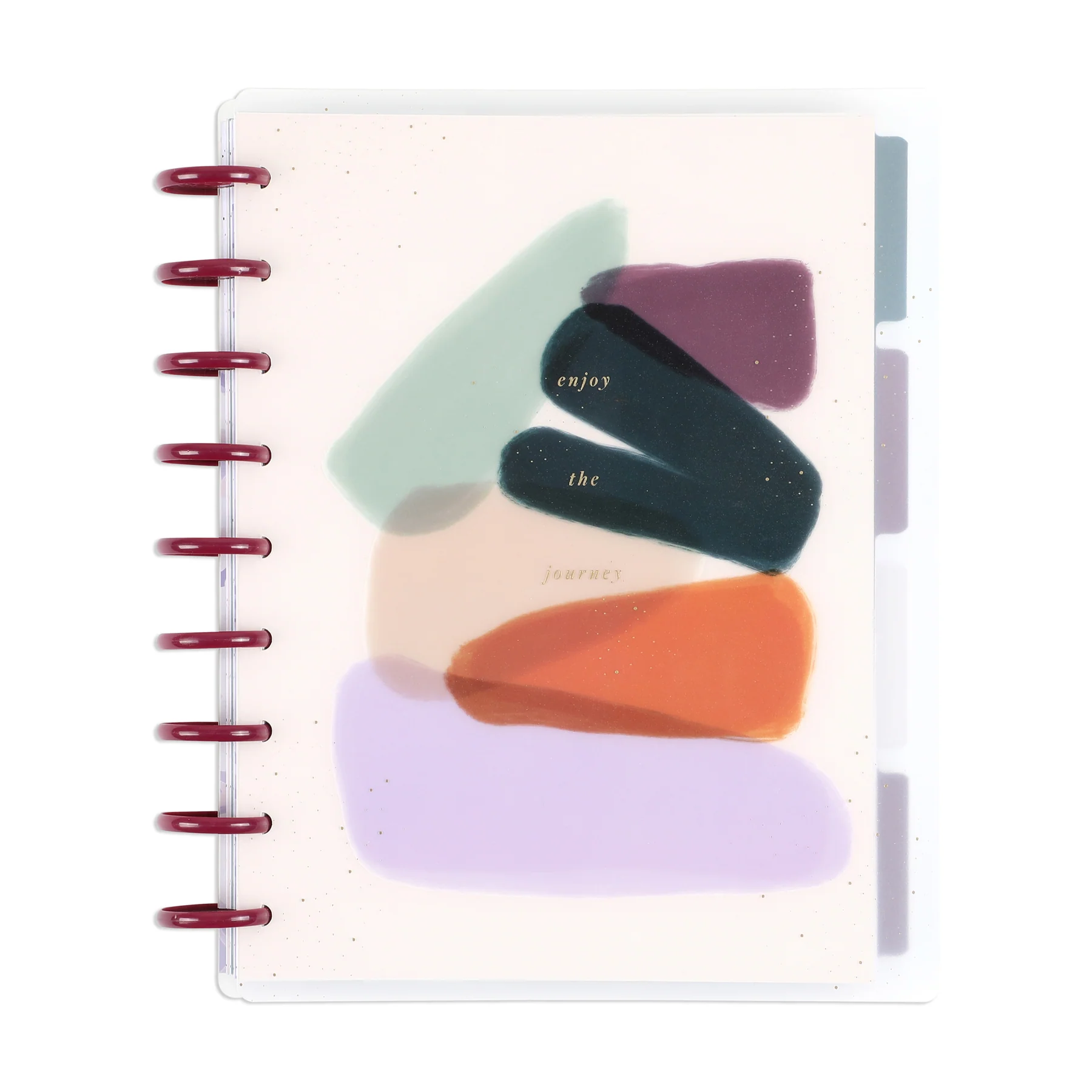 Undated Pressed & Painted Frosted Happy Planner - Classic Vertical Layout - 12 Months