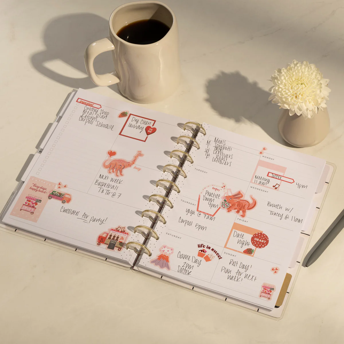 Undated Sweet & Simple Customizable Planner - Classic Dashboard Layout - 12 Months - Image 2