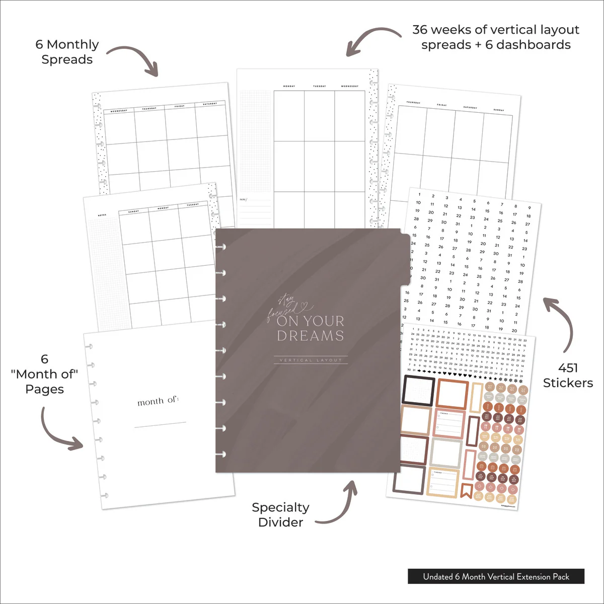 UNDATED VERTICAL CLASSIC EXTENSION PACK - 6 MONTHS - Image 2