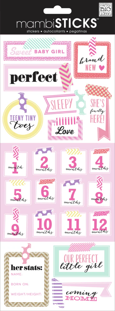Sticker Sheet - Baby Girl
