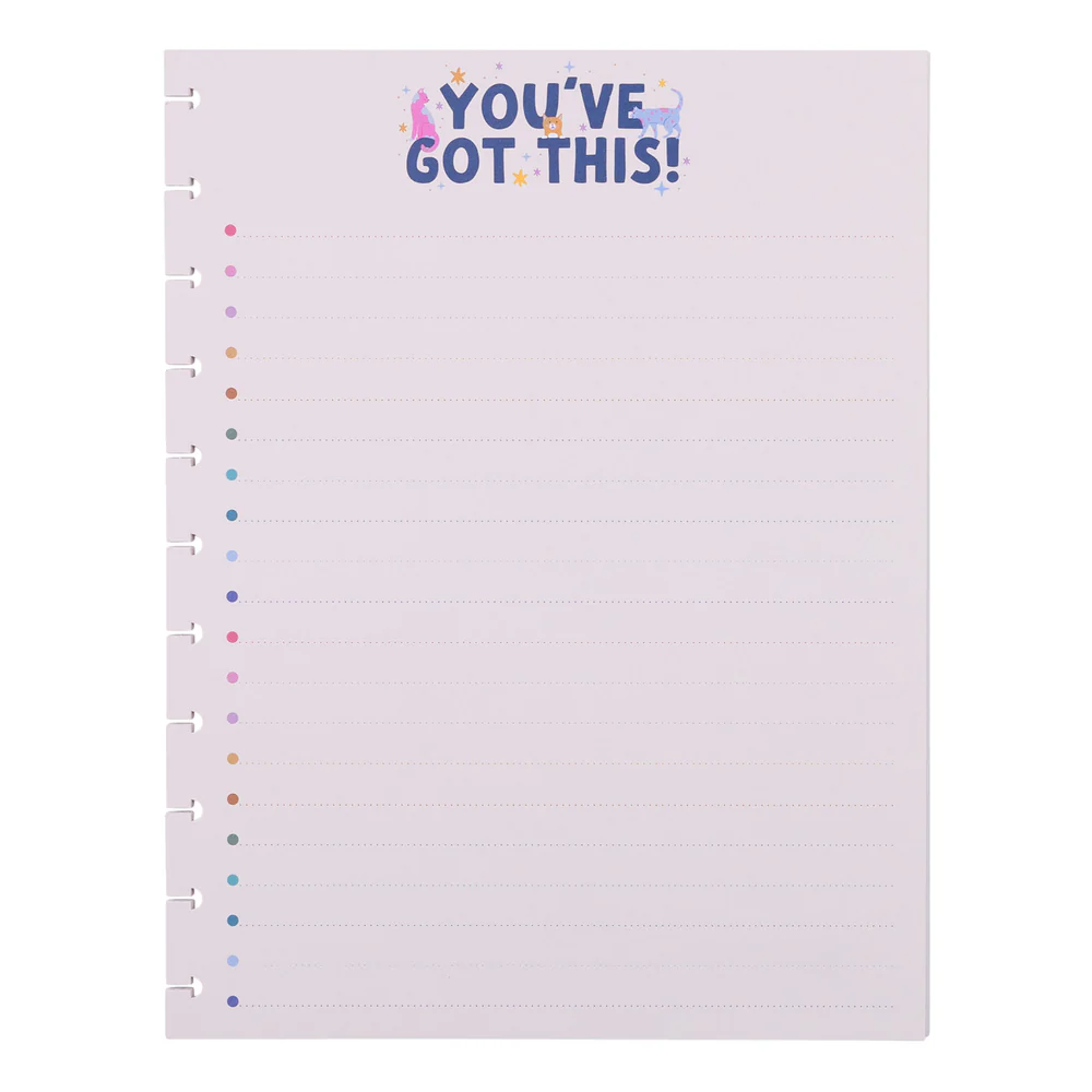 Whimsical Whiskers - Checklist + Dotted Lined Big Filler Paper - 40 Sheets