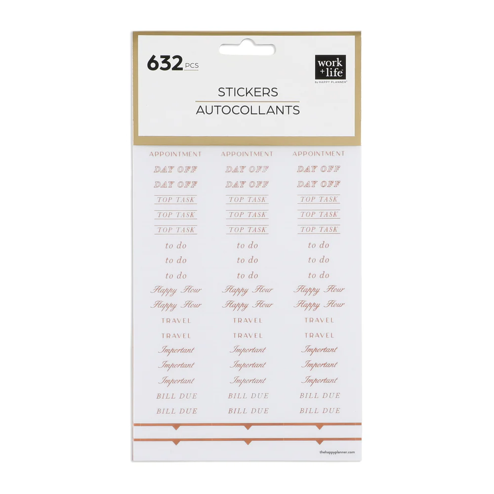 Work + Life Ivy & Rose - 8 Sticker Sheets