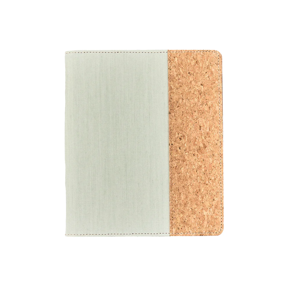 Work + Life Sage - Linen + Cork Notepad Folder - Weekly Overview - 52 Sheets